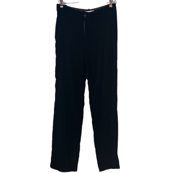 Zara Women's Velvet High Waist Trouser Pants in Black Sz L Style 2731/305/800 - Picture 2 of 15